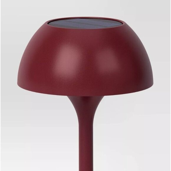 Threshold™ Solar and Rechargeable USB LED Outdoor Table Lamp, Maroon - Picture 2 of 13